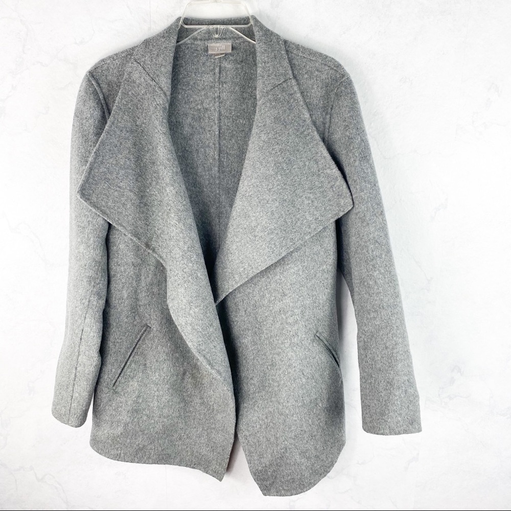 [J. Jill] Classic Gray Wool Wrap Jacket